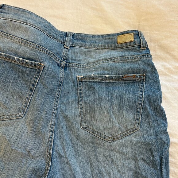 Seven7 High Rise Jeans Distressed Tapered Leg - Picture 5 of 5
